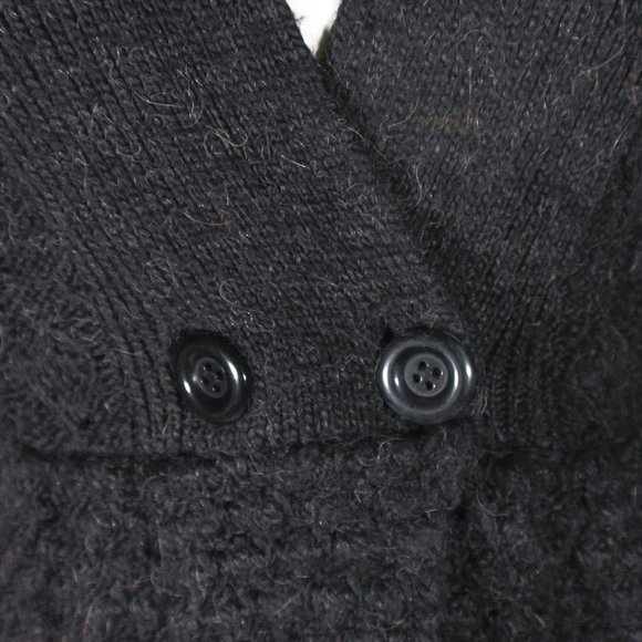 Vintage Y2K Max Azaria BCBG Alpaca Mohair Ash Gray Cardigan Copper Flecks - Picture 4 of 15